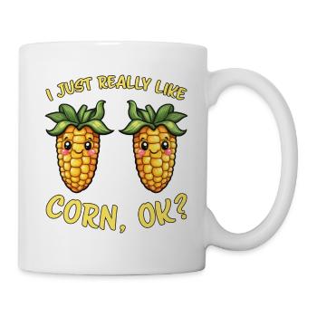Corn on the cob saying corn funny corn on the cob gift - Mug - white - Right