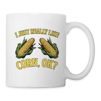 Corn on the cob saying corn funny corn on the cob gift - Mug - white - Right