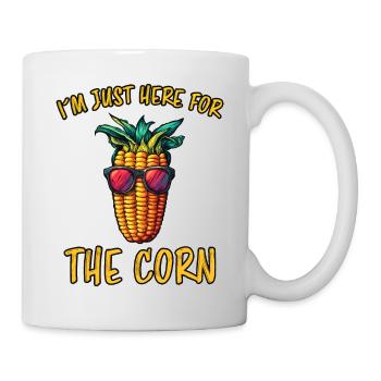 Corn on the cob saying corn funny corn on the cob gift - Mug - white - Right
