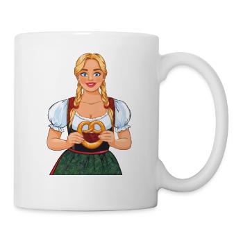 FRAU DIRNDL BREZEL - Tasse - Weiß - Rechts