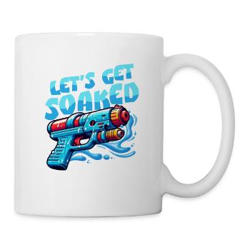 Let's Get Soaked Water Fun Summer Squirt Gun - Mug - white - Right