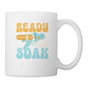 Ready Aim Soak Water Fun Summer Squirt Gun - Mug - white - Right