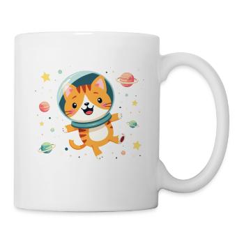 CHAT DE L’ESPACE GALAXY - Mug blanc - blanc - Droite