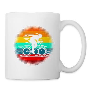 Rétro VTT Vélo Cyclisme Cycliste - Mug blanc - blanc - Droite