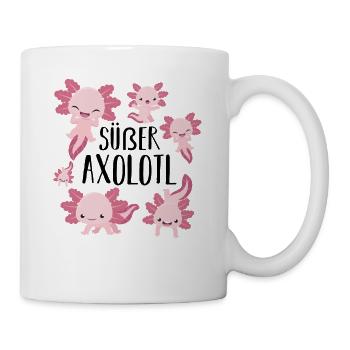 Axolotl - Tasse - Weiß - Rechts