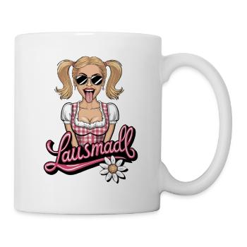 Lausmadl Tracht Dirndl Ersatz - Tasse - Weiß - Rechts