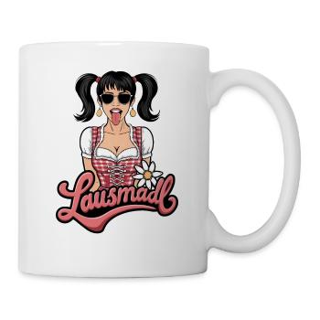 Lausmadl Tracht Dirndl Ersatz - Tasse - Weiß - Rechts