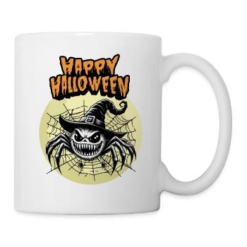 Happy Halloween Spider Spider Web Witch Witch Hat - Mug - white - Right