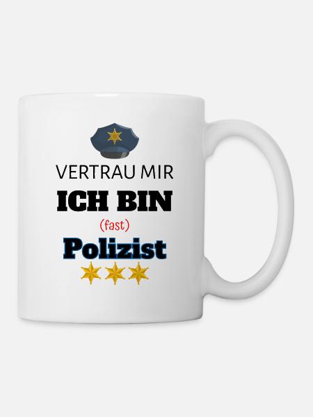 Polizei Geschenk - Tasse - Weiß