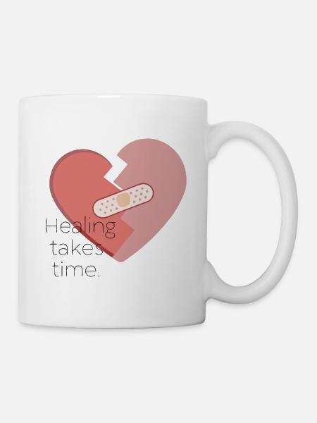 GEBROCHENES HERZ - Tasse - Weiß
