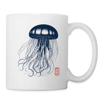 Retro Vintage Medusa Qualle - Tasse - Weiß - Rechts