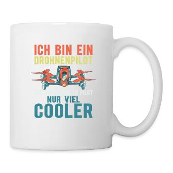 Ich bin ein Drohnenpilot RC Drohne Quadrocopter - Tasse - Weiß - Rechts