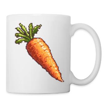 Icône pixel carotte - Mug blanc - blanc - Droite