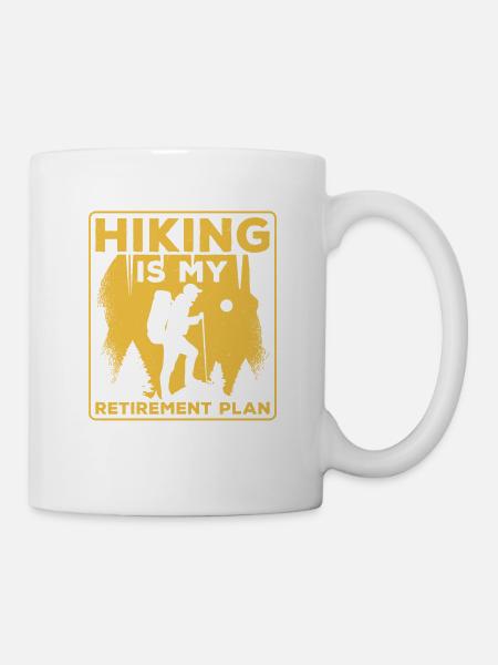 Wandelen is mijn pensioenplan Hiker Mountain - Mok - wit