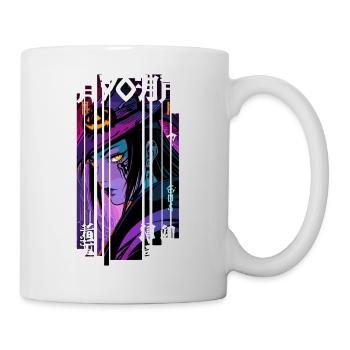 Halloween - Sorcière effet Géométrique Mauve - Mug blanc - blanc - Droite