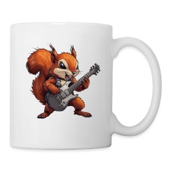 Heavy Metal Squirrel Rocker with Guitar - Mug - white - Right