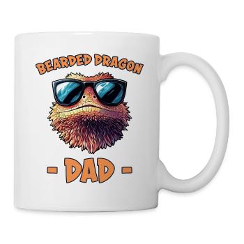 Dragon barbu disant papa drôle dragon barbu cadeau - Mug blanc - blanc - Droite