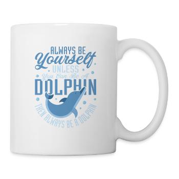 You Can Be A Dolphin Marine Biology Beach Vacation - Mug - white - Right