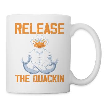 Release The Quackin Gym Gewichtheben Bodybuilder - Tasse - Weiß - Rechts