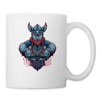 Detaillierter Wikinger Vater Nordischer Krieger - Tasse - Weiß - Rechts