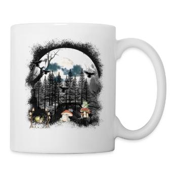 Wald Natur Frosch Frösche mystisch - Tasse - Weiß - Rechts