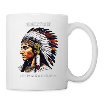 INDIANER ZELTEN IST MEINE STÄRKE - Tasse - Weiß - Rechts