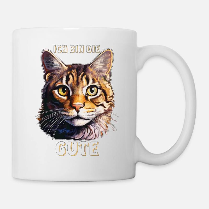 KATZE ICH BIN DIE GUTE - Tasse - Weiß