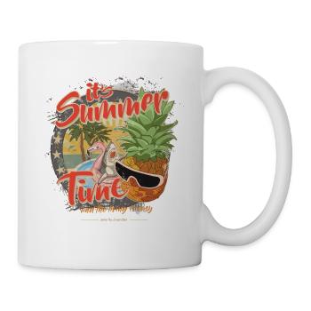 Summer Time Shark Flamingo Pineapple - Mug - white - Right