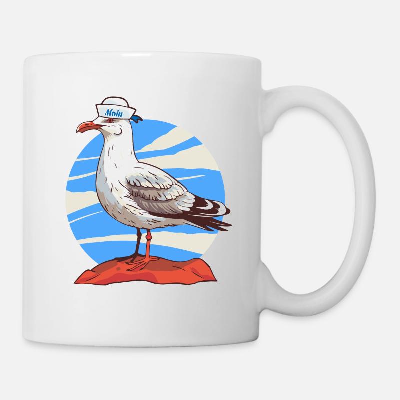 Möwe maritim Matrose - Tasse - Weiß