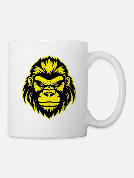 Gorilla Logo - Tasse - Weiß
