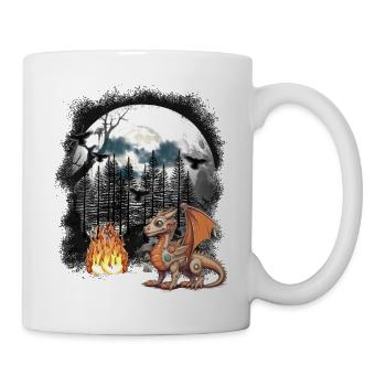 Dragon Dragon Fable Medieval Fairy Tale Myth Forest - Mug - white - Right