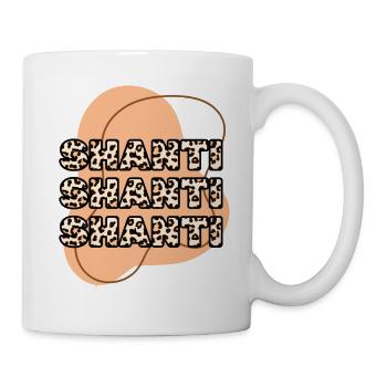 Yogi-Shirt mit Shanti-Motiv - Tasse - Weiß - Rechts