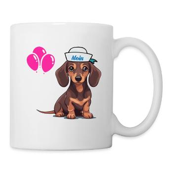 Chien Teckel Sailor Sailor Ballons d’anniversaire - Mug blanc - blanc - Droite