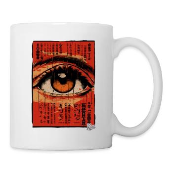Retro Vintage Asian Big Eye - Mug - white - Right