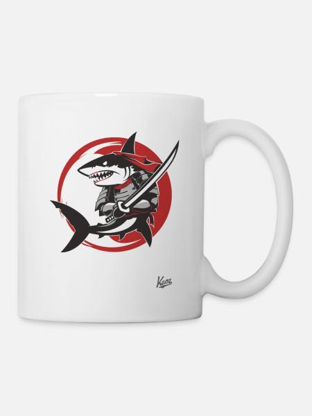 Samurai-Katana-Hai - Tasse - Weiß