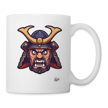 Angry Japanese Edo Samurai Shogun - Mug - white - Right