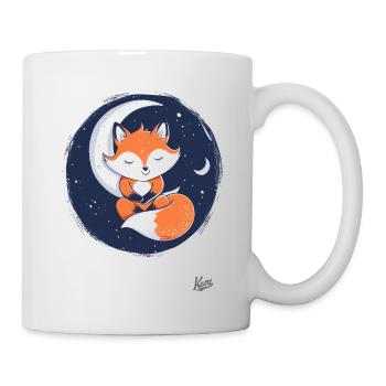 Cute little fox sleeping on the moon - Mug - white - Right