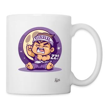 Süßer müder kleiner Kleinkind-Wrestler schläft - Tasse - Weiß - Rechts