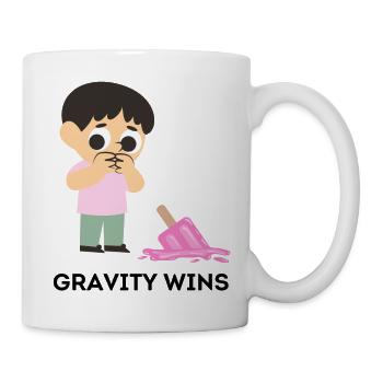 gravity wins - Tasse - Weiß - Rechts