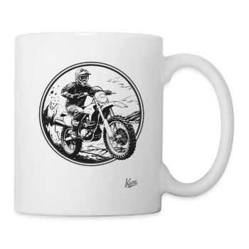 Supercross Retro Motocross Enduro - Tasse - Weiß - Rechts