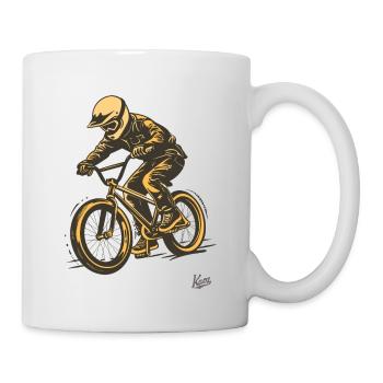 Retro Vintage Old-School BMX - Tasse - Weiß - Rechts