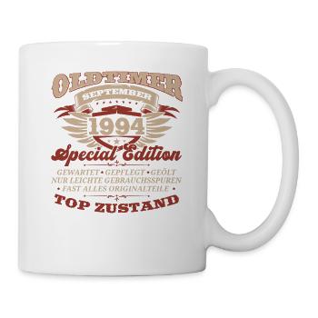 30. Geburtstag Oldtimer September 1994 Jahrgang 94 - Tasse - Weiß - Rechts