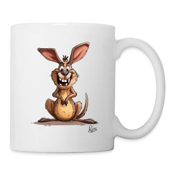 Drôles de dents tordues : le kangourou fou - Mug blanc - blanc - Droite