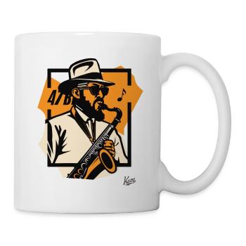 Jazz guru: master of the saxophone - Mug - white - Right