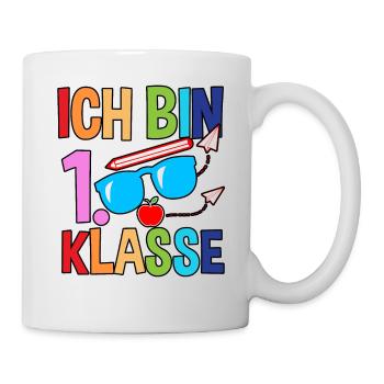 Erste Klasse Schulkind Schulbeginn Einschulung - Tasse - Weiß - Rechts