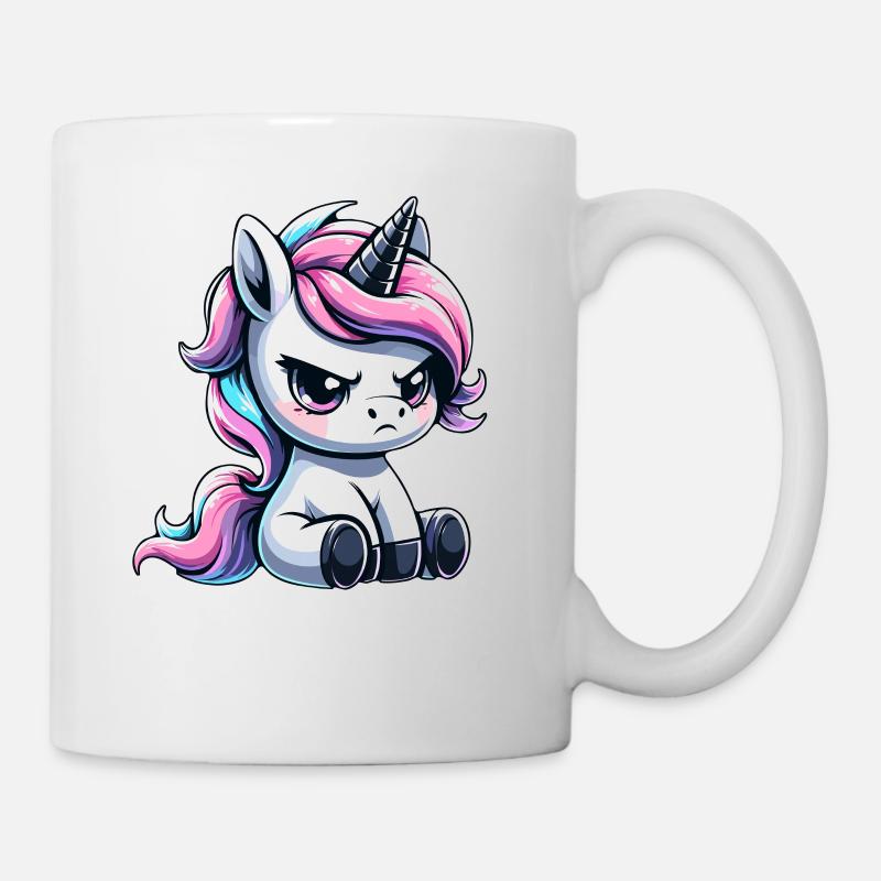 Launisches Einhorn - Tasse - Weiß