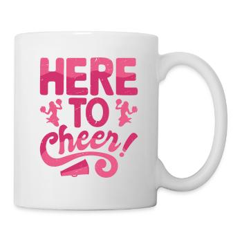 Ici pour encourager la pom-pom girl pom-pom girl - Mug blanc - blanc - Droite