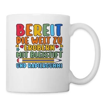 Kita Abgänger Schulanfang Schulkind Einschulung - Tasse - Weiß - Rechts