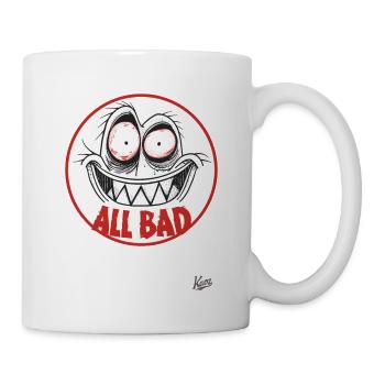 Crazy funny face – Everything bad! - Mug - white - Right