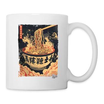Retro Vintage Poster für leckere Nudel-Ramen - Tasse - Weiß - Rechts